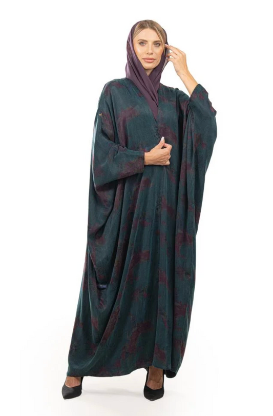 عباية باتوينغ مع حجاب مطابق
